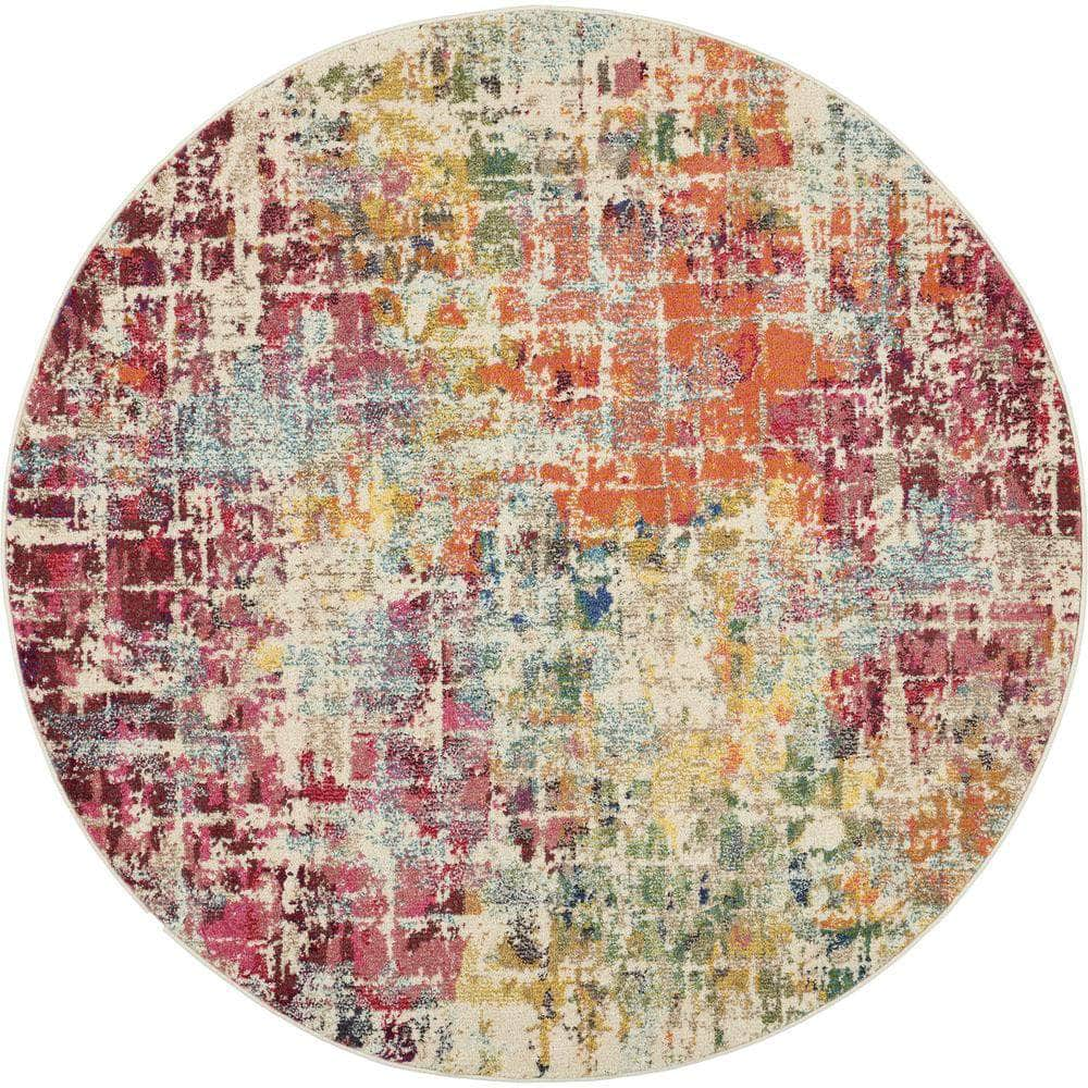 Celestial CES13 Pink/Multicolor Rugs #color_pink/multicolor