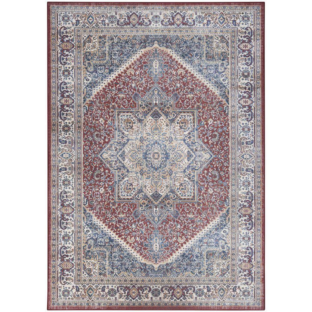 Vintage Home VNH01 Red Blue Rug #color_red blue