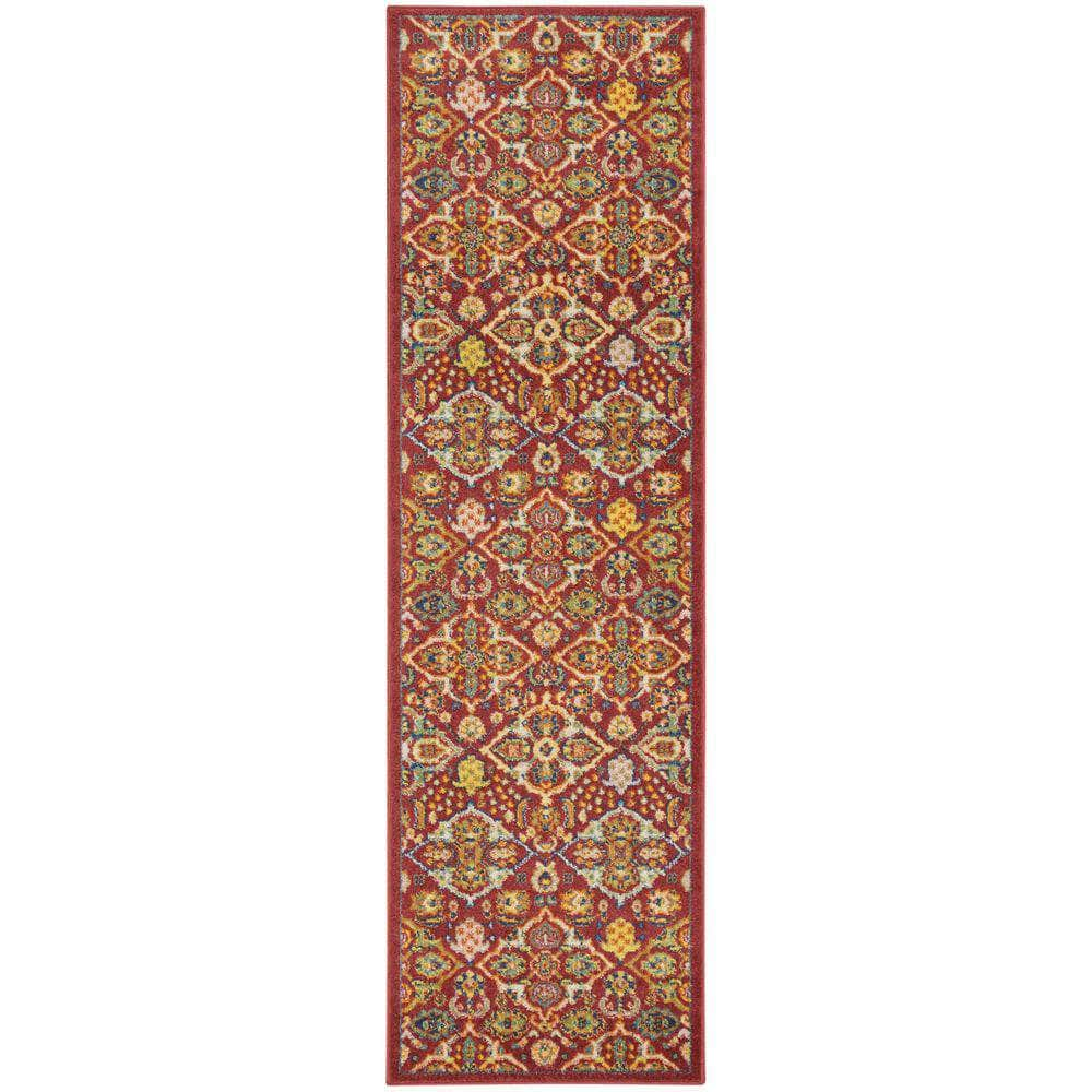 Allur ALR03 Red Multicolor Rugs #color_red multicolor