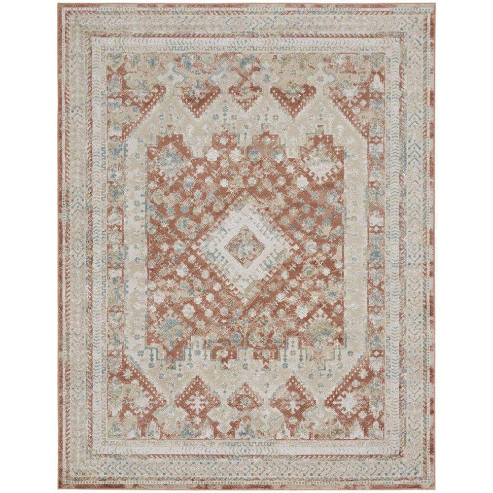 Thalia THL04 Rust Multicolor Rug #color_rust multicolor