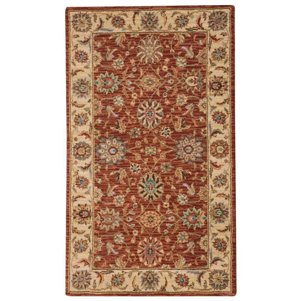 Living Treasures LI05 Rust Rugs #color_rust