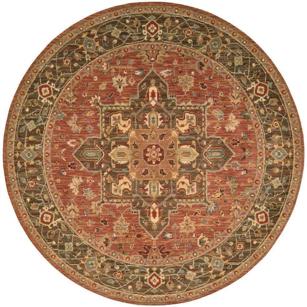 Living Treasures LI01 Rust Rugs #color_rust