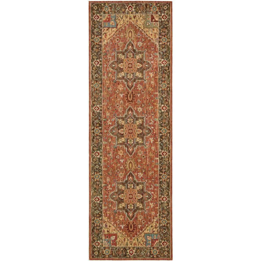 Living Treasures LI01 Rust Rugs #color_rust