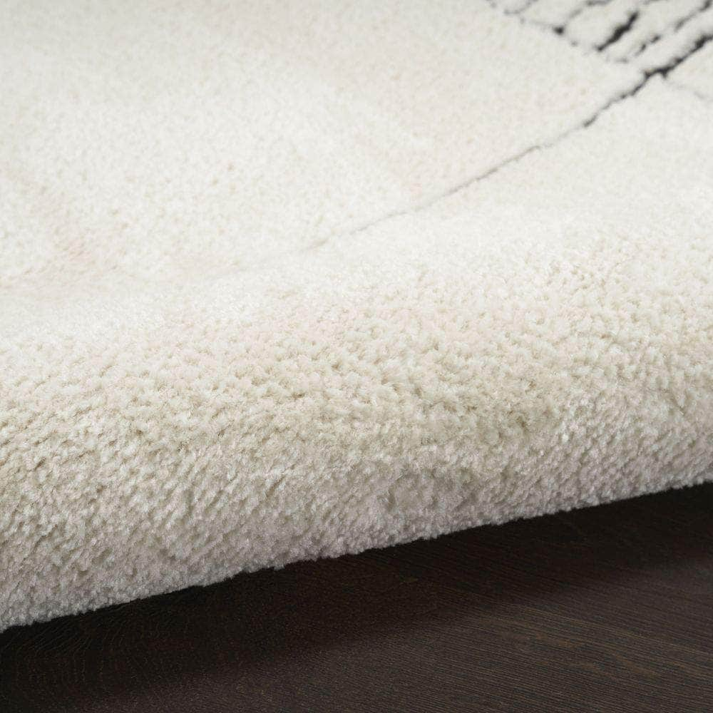 Cozy Modern CMD02 Ivory Black Rug #color_ivory black