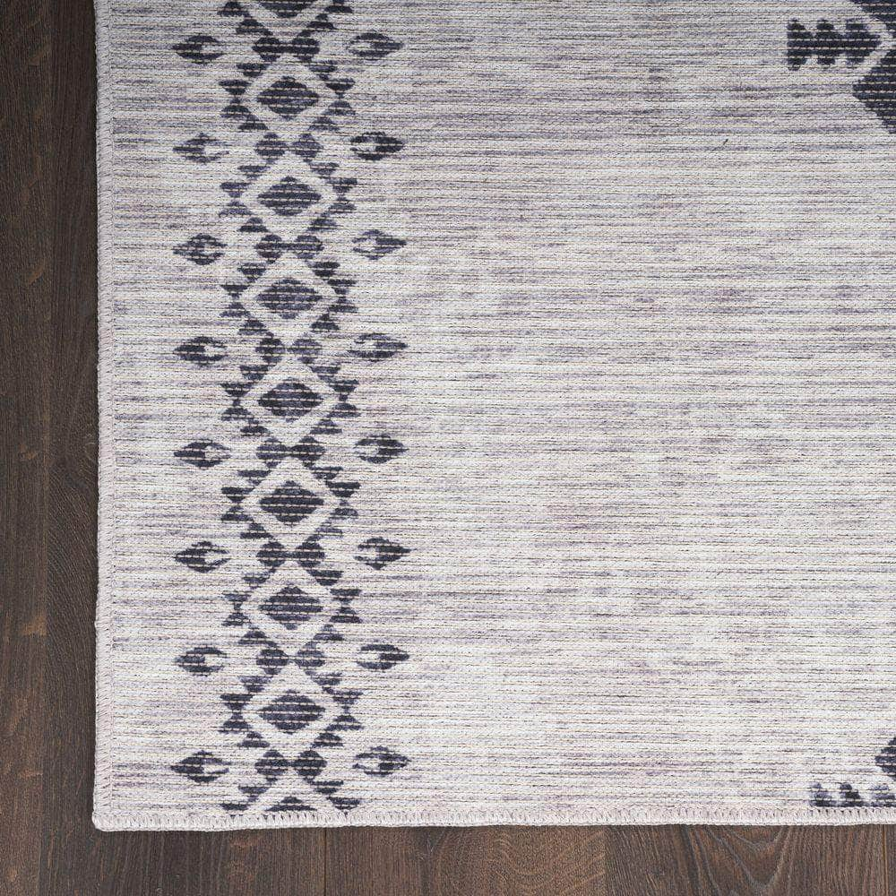 Machine Washable Series 1 SR109 Ivory/Charcoal Rug #color_ivory/charcoal