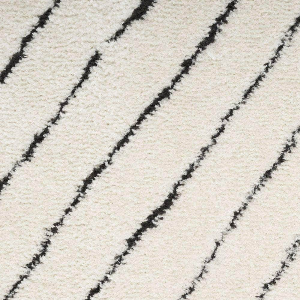 Modern Comfort MNC01 Ivory Black Rug #color_ivory black