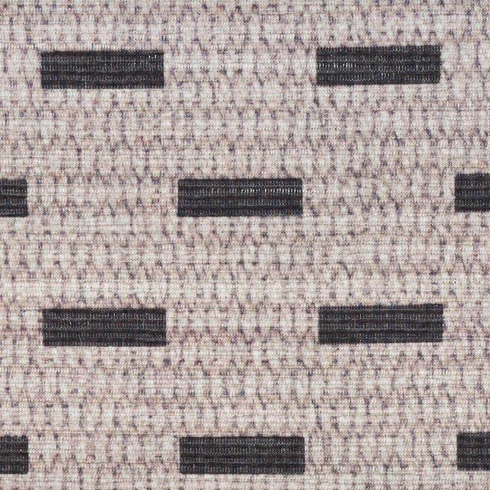 Nourison Washables NWB12 Cream Black Rug #color_cream black