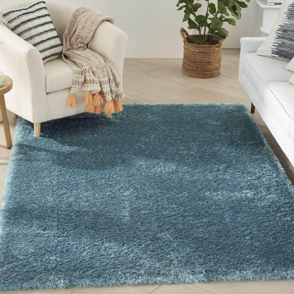 Luxurious Shag LXR05 Aqua Rug #color_aqua