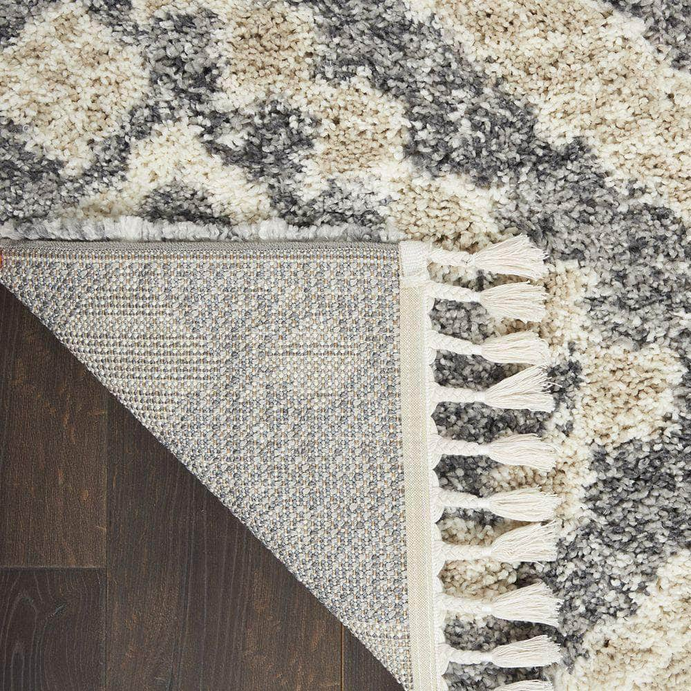 Scandinavian Shag SCN02 Grey/Ivory Rugs #color_grey/ivory