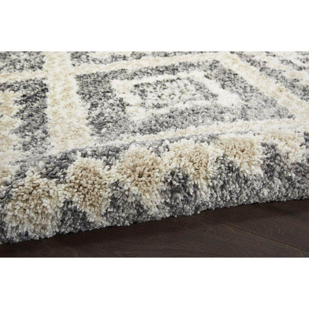 Scandinavian Shag SCN02 Grey/Ivory Rugs #color_grey/ivory