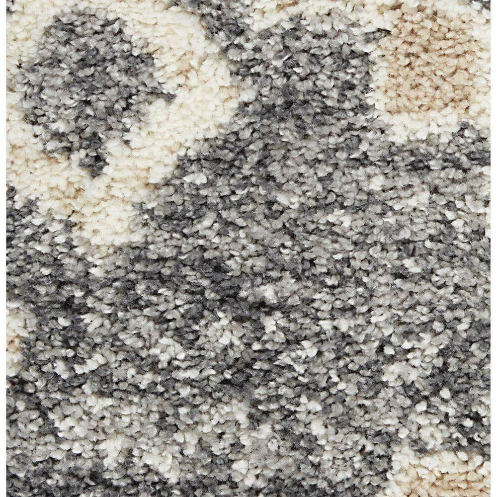 Scandinavian Shag SCN02 Grey/Ivory Rugs #color_grey/ivory