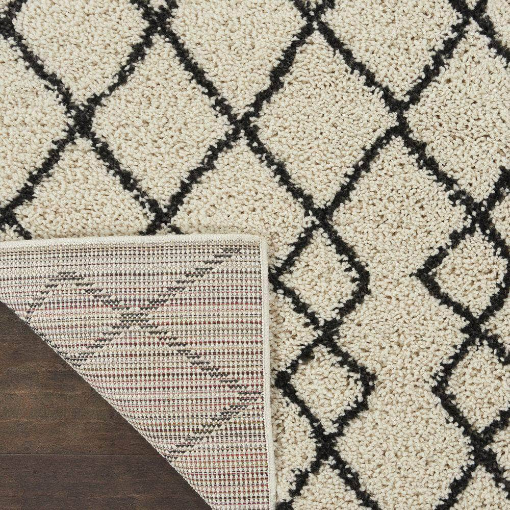 Geometric Shag GOS01 Ivory/Charcoal Rugs #color_ivory/charcoal