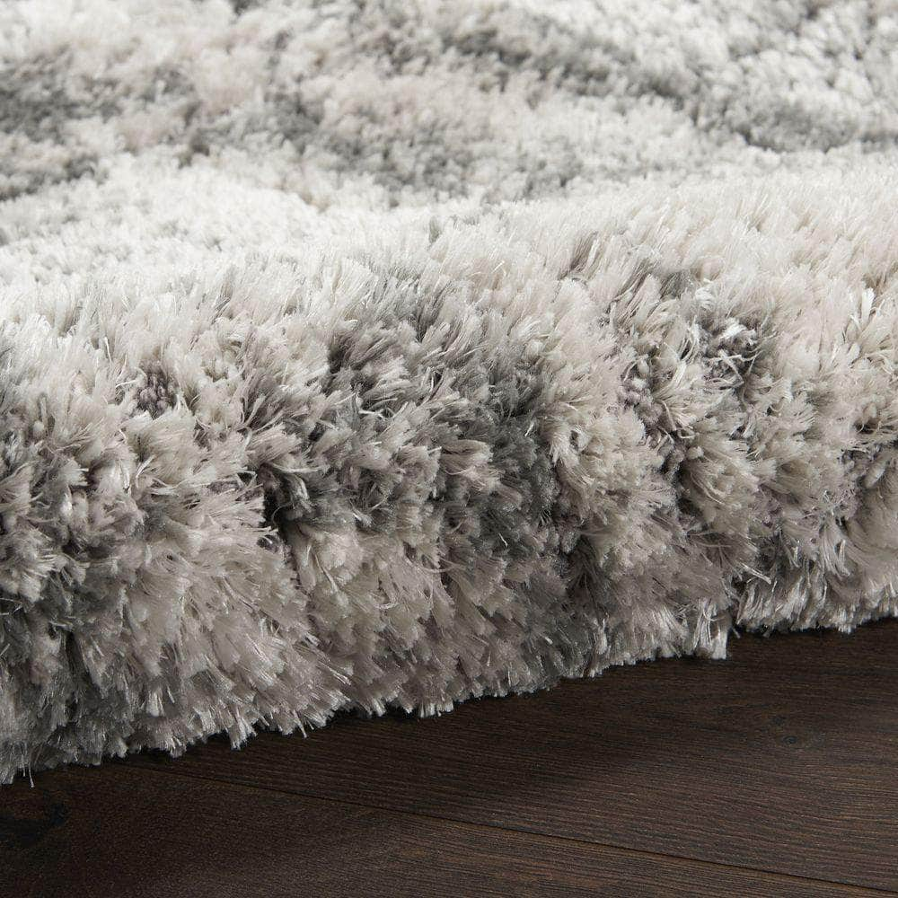 Luxurious Shag LXR01 Ivory/Charcoal Rugs #color_ivory/charcoal