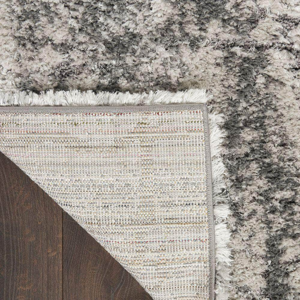 Luxurious Shag LXR01 Ivory/Charcoal Rugs #color_ivory/charcoal