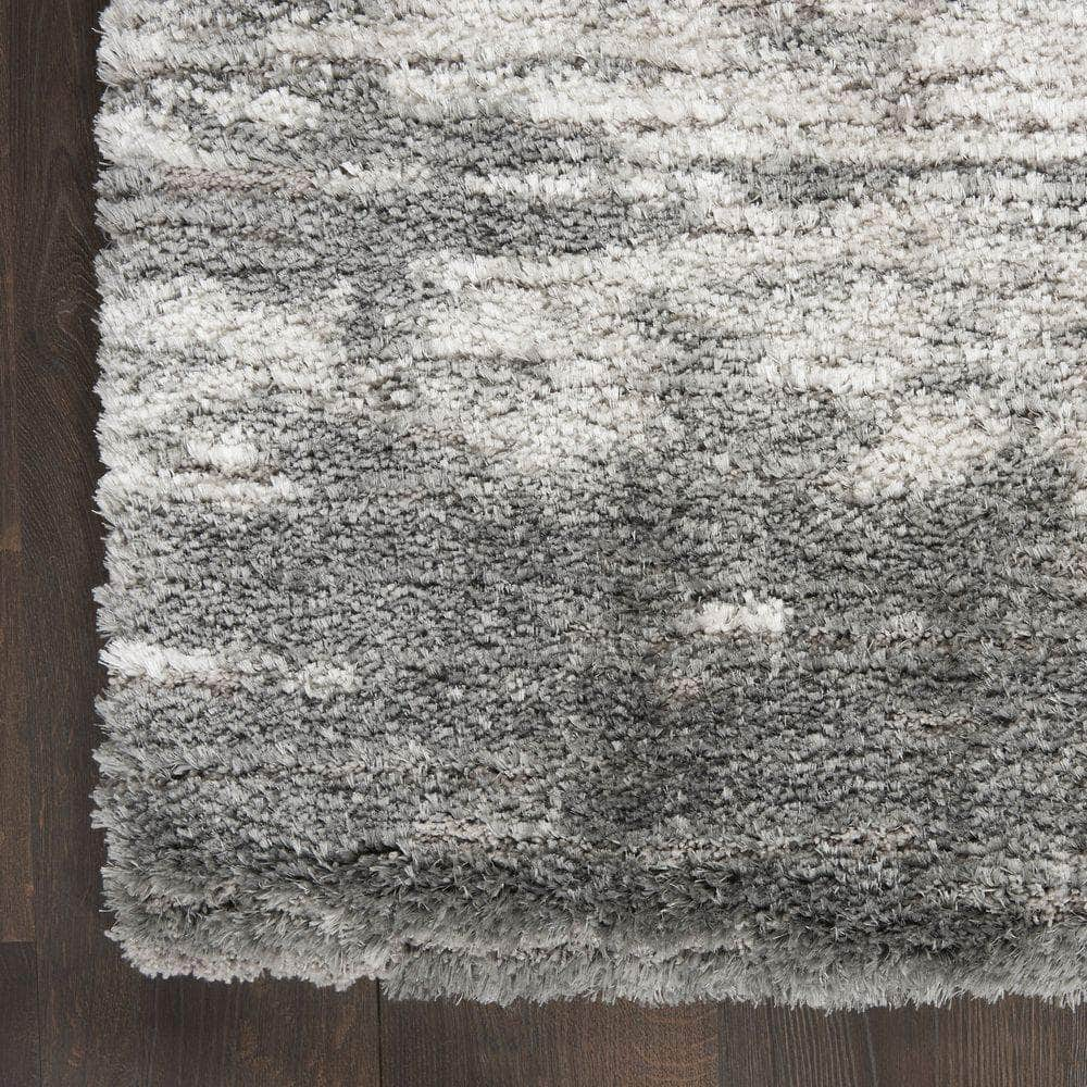 Luxurious Shag LXR02 Charcoal/Ivory Rugs #color_charcoal/ivory