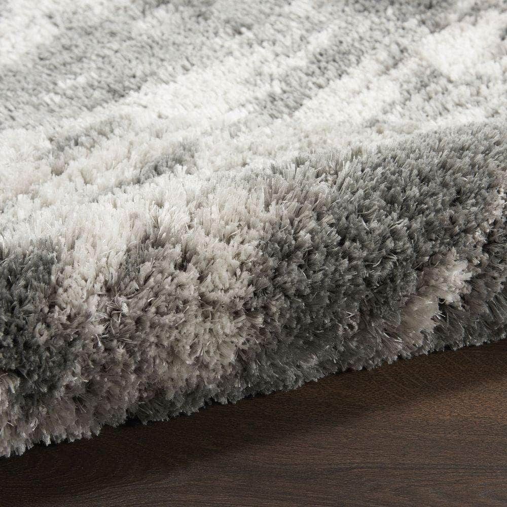 Luxurious Shag LXR02 Charcoal/Ivory Rugs #color_charcoal/ivory