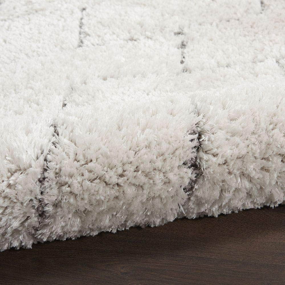 Luxurious Shag LXR03 Ivory/Grey Rugs #color_ivory/grey