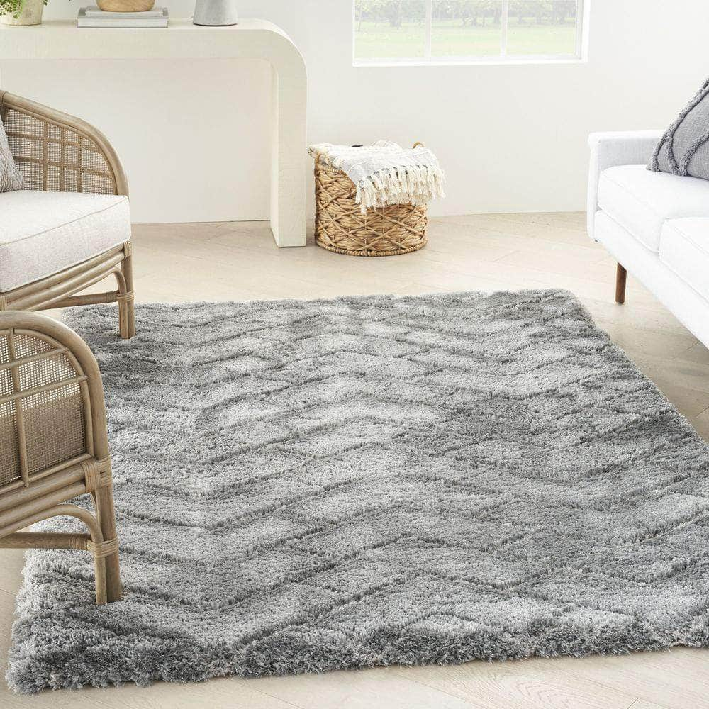 Luxurious Shag LXR03 Ivory/Grey Rugs #color_ivory/grey