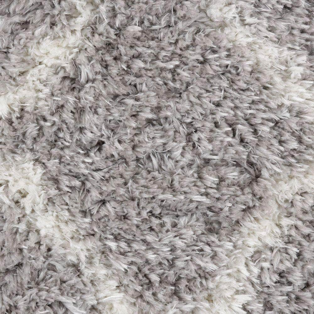 Ultra Plush Shag ULP02 Grey/Ivory Rugs #color_grey/ivory