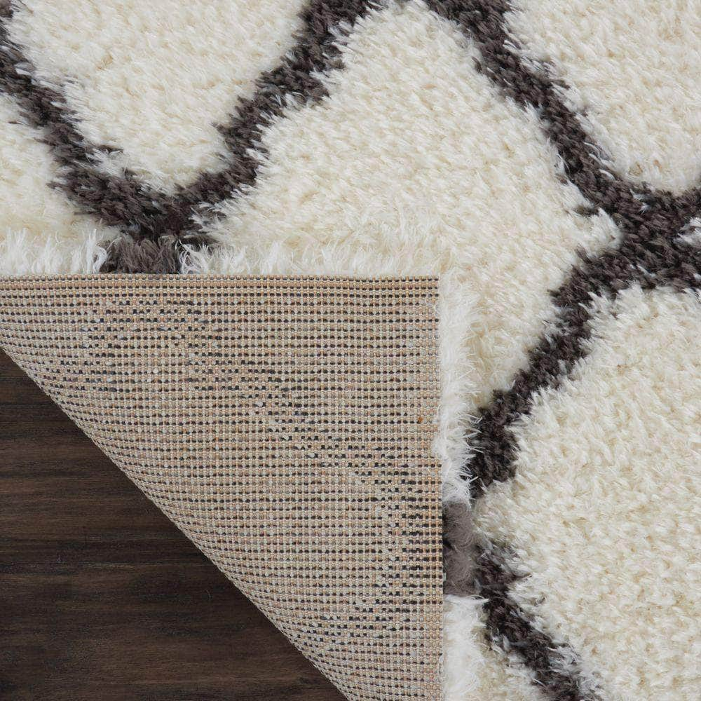 Ultra Plush Shag ULP02 Ivory/Charcoal Rugs #color_ivory/charcoal