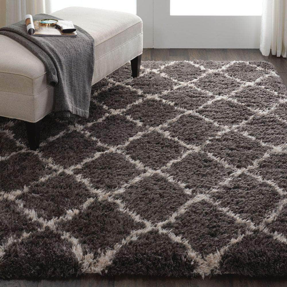 Ultra Plush Shag ULP02 Grey/Ivory Rugs #color_grey/ivory