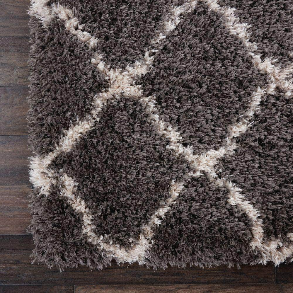 Ultra Plush Shag ULP02 Charcoal/Beige Rugs #color_charcoal/beige