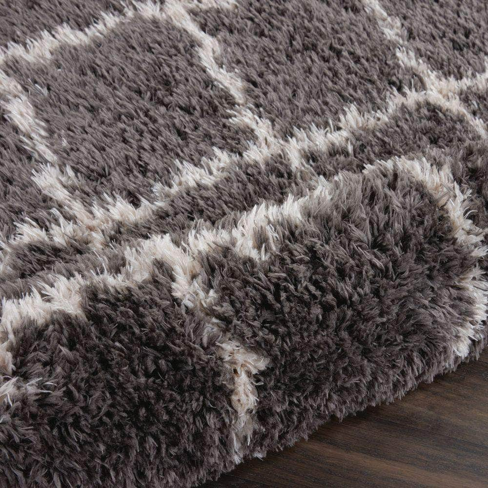 Ultra Plush Shag ULP02 Charcoal/Beige Rugs #color_charcoal/beige