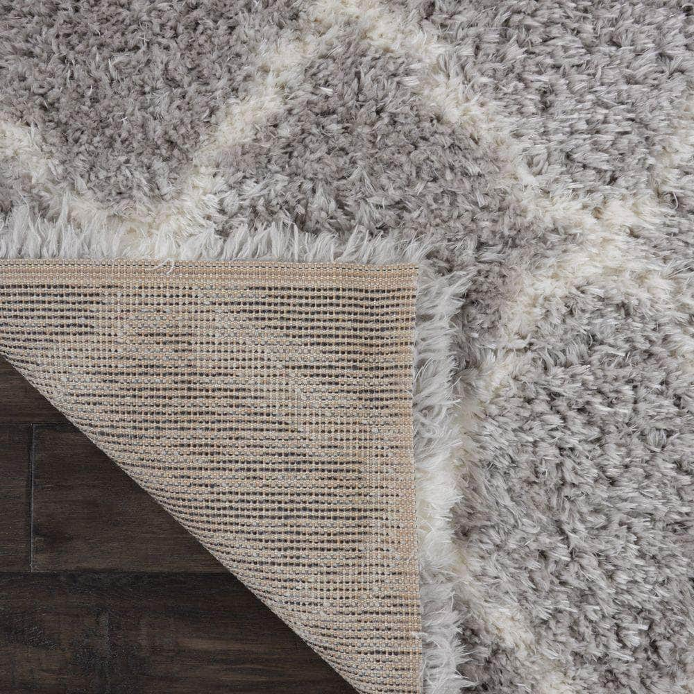 Ultra Plush Shag ULP02 Grey/Ivory Rugs #color_grey/ivory