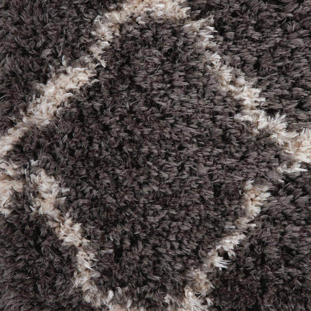 Ultra Plush Shag ULP02 Charcoal/Beige Rugs #color_charcoal/beige