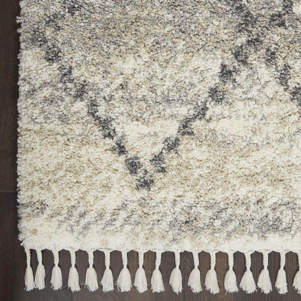 Scandinavian Shag SCN01 Ivory/Grey Rugs #color_ivory/grey