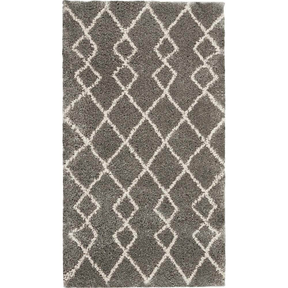 Geometric Shag GOS01 Silver Rugs #color_silver