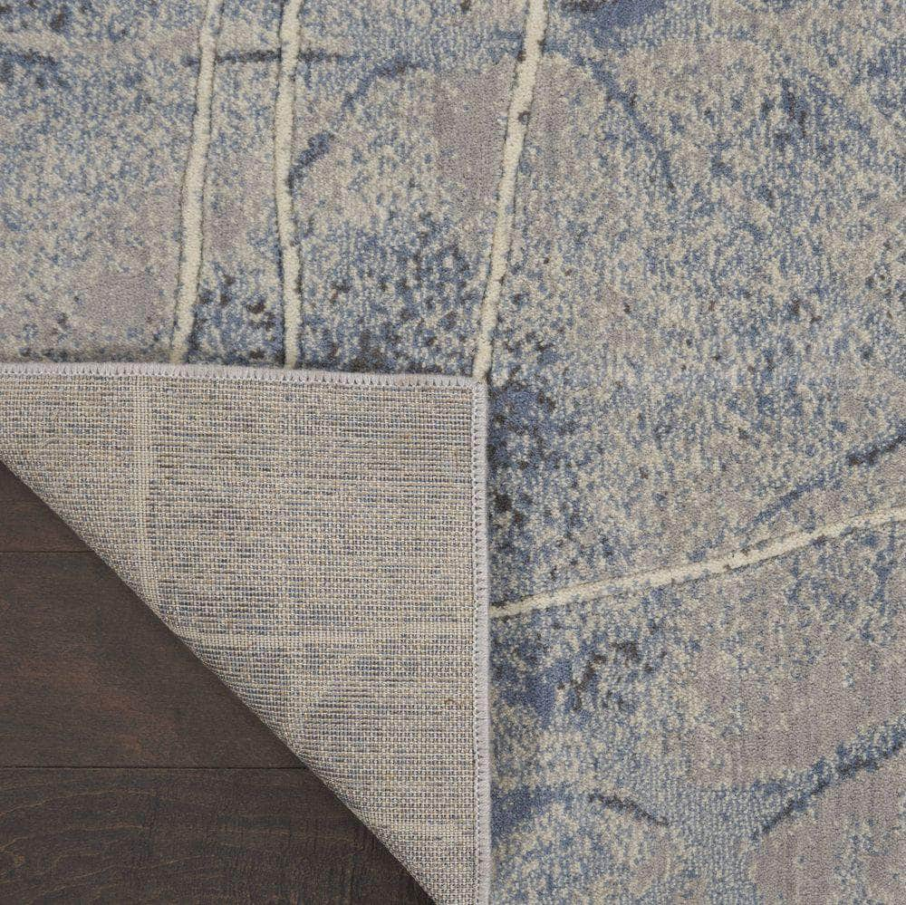 Somerset ST74 Silver/Blue Rugs #color_silver/blue