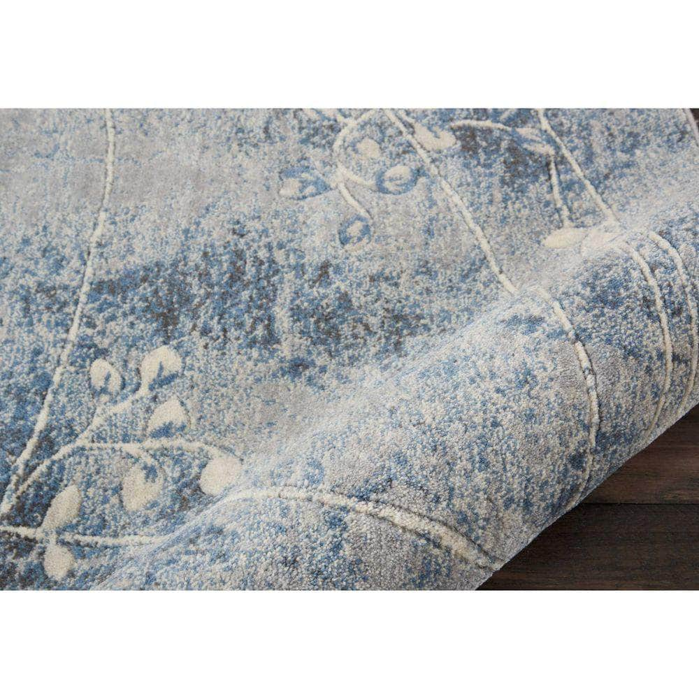 Somerset ST74 Silver/Blue Rugs #color_silver/blue