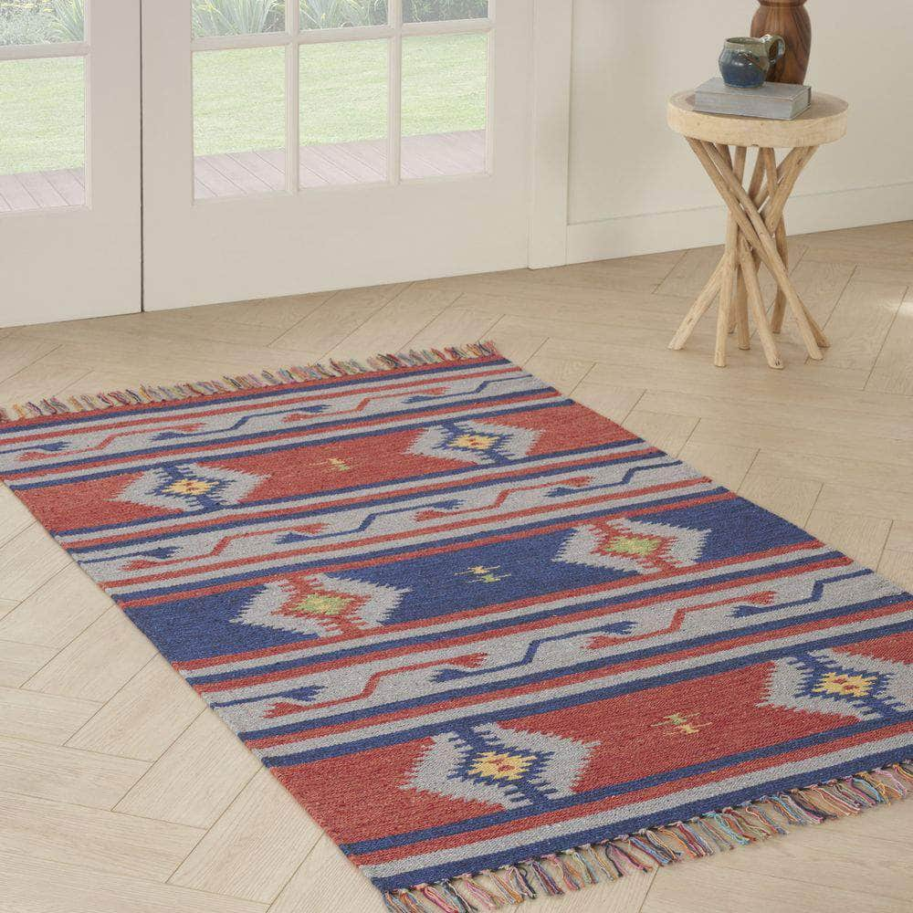 Baja BAJ03 Blue red Rugs #color_blue red