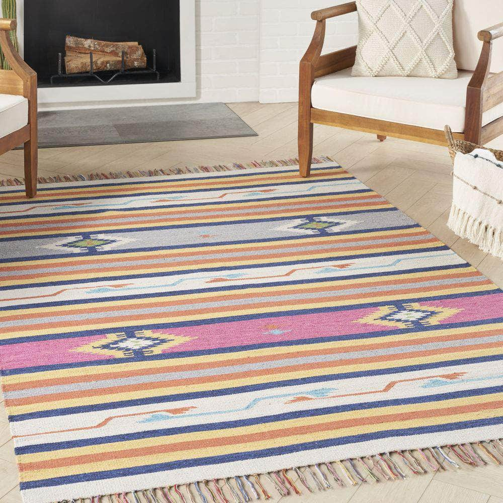 Baja BAJ01 Pink/Blue Rugs #color_pink/blue