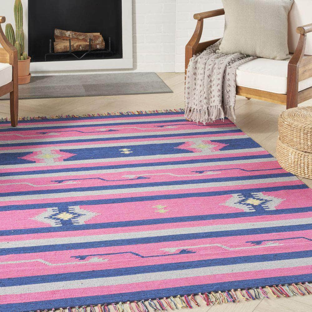 Baja BAJ01 Pink/Blue Rugs #color_pink/blue