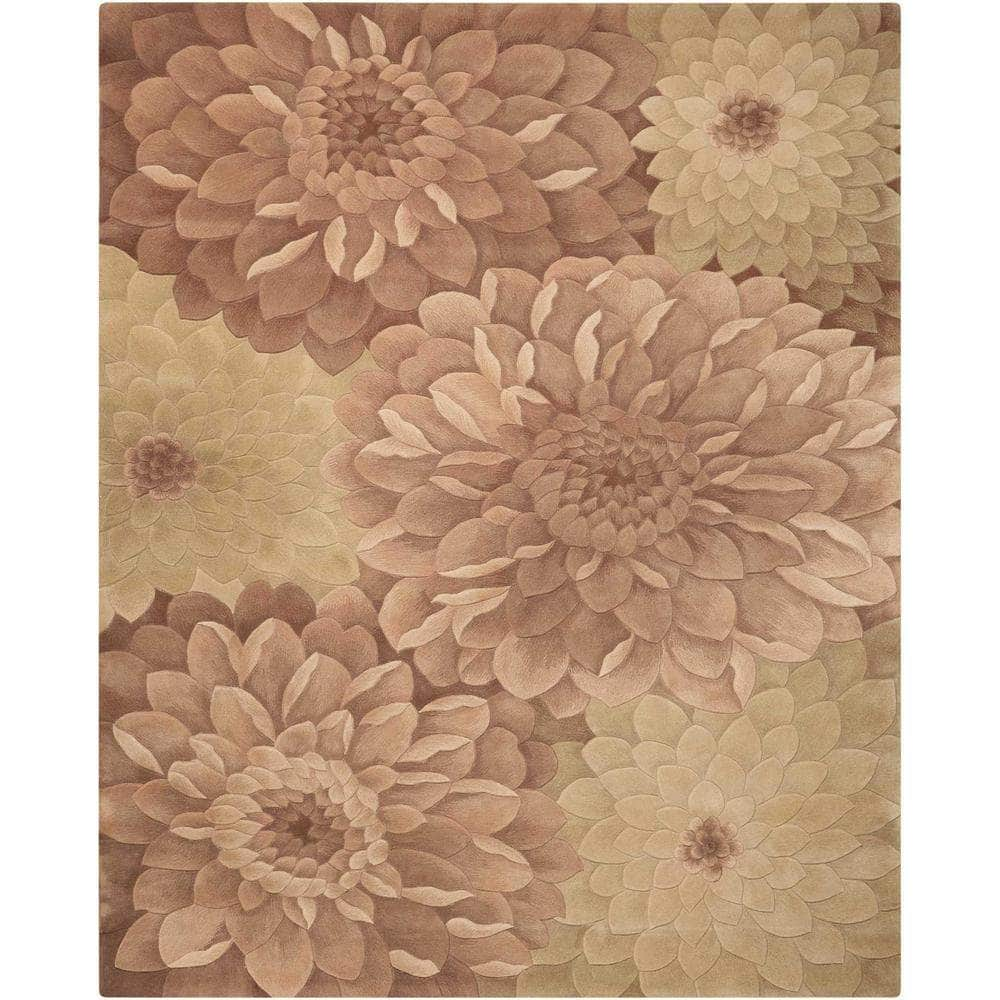 Tropics TS11 Taupe/Green Rugs #color_taupe/green