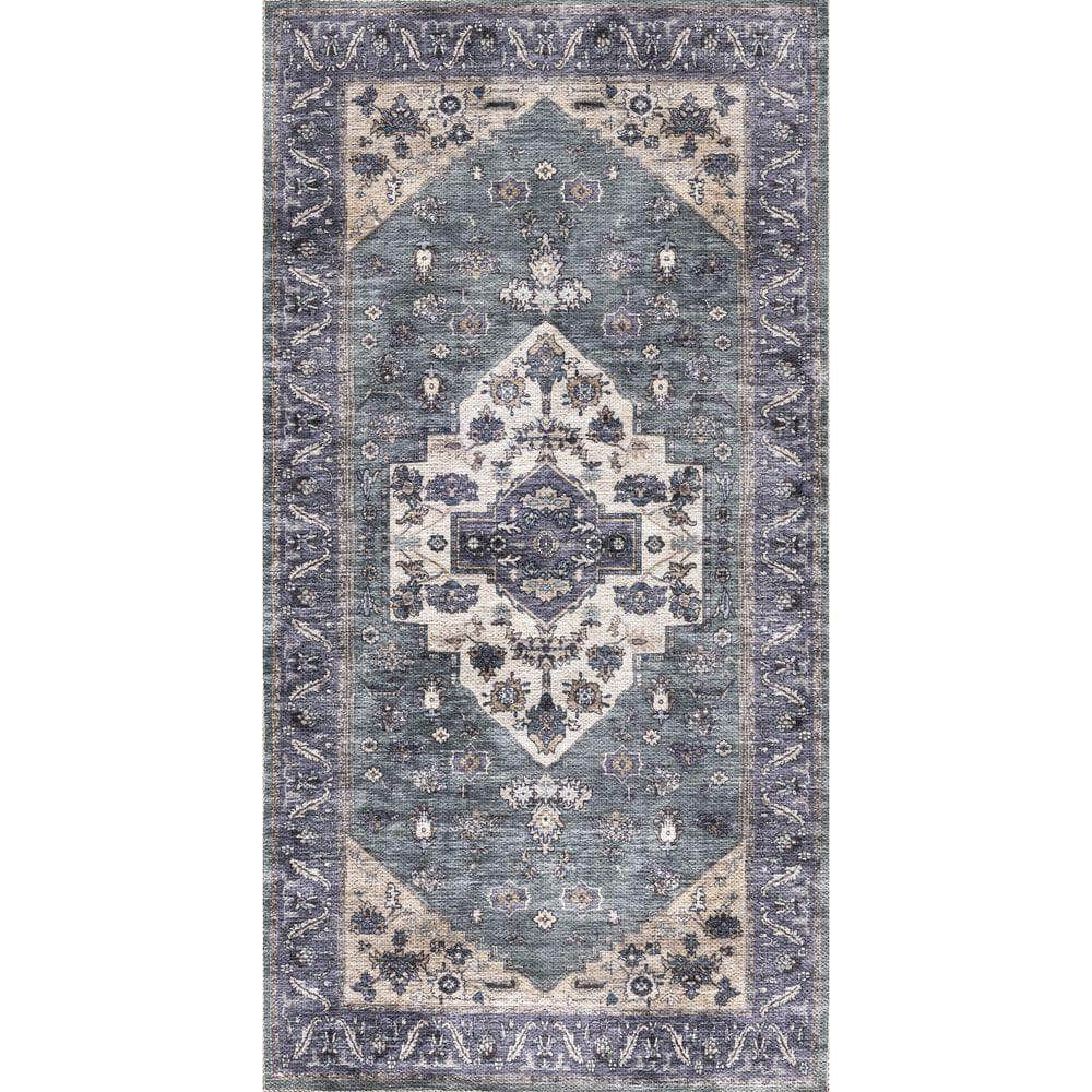 Brilliance Machine Washable WSB03 Teal Blue Rug #color_teal blue