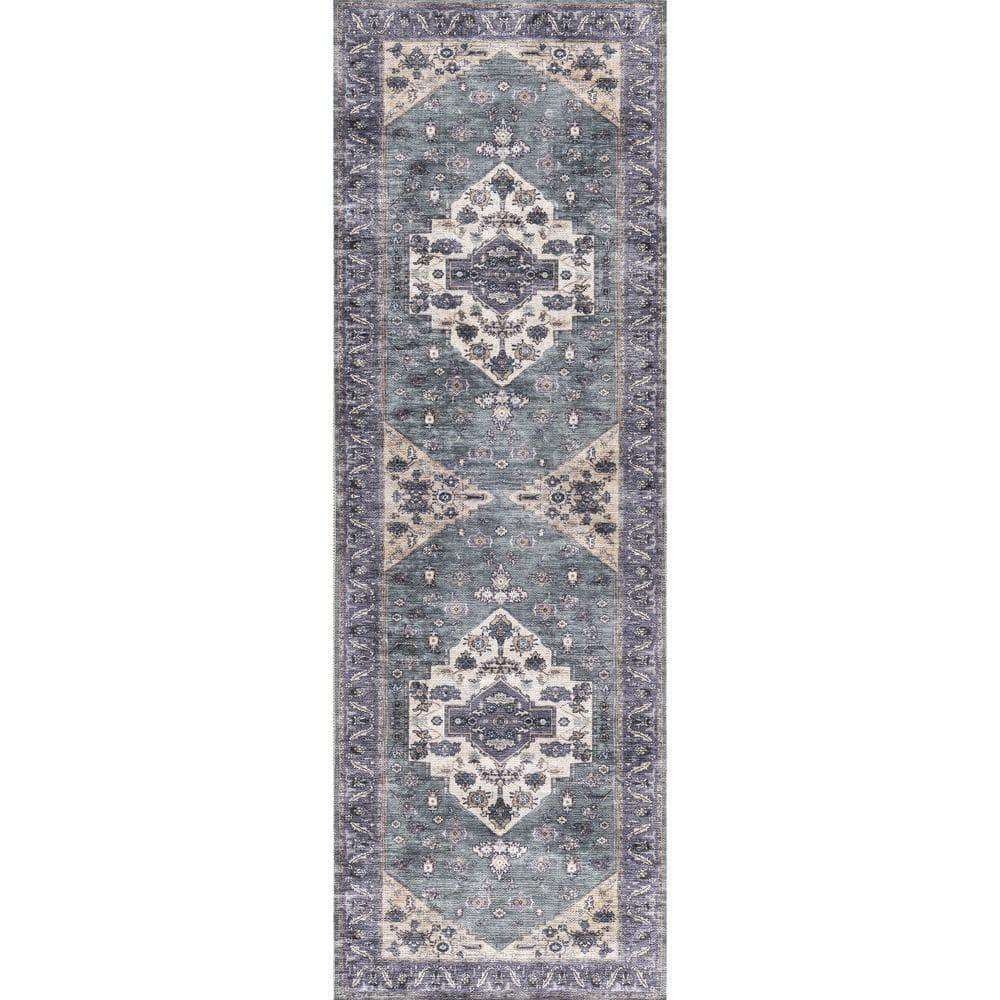 Brilliance Machine Washable WSB03 Teal Blue Rug #color_teal blue