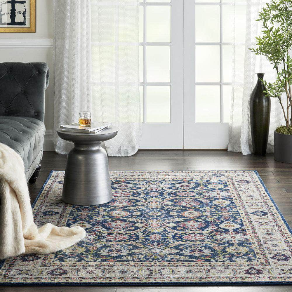 Global Vintage GLB13 Nav/Multicolor Rugs #color_nav/multicolor