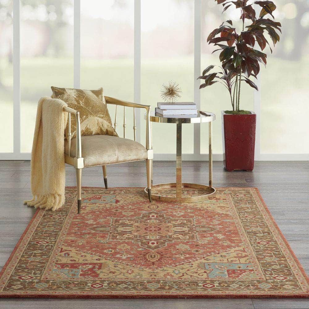 Living Treasures LI01 Rust Rugs #color_rust