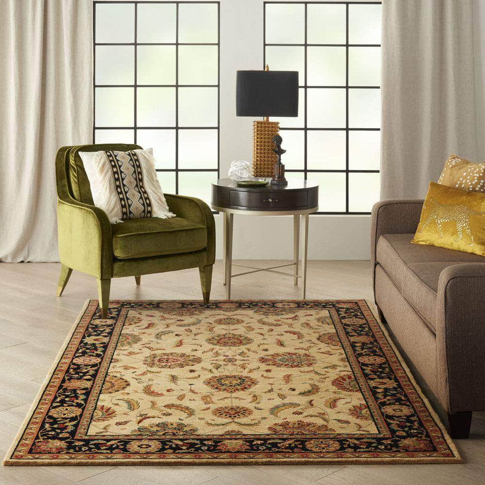 Living Treasures LI04 Ivory/Red Rugs #color_ivory/red