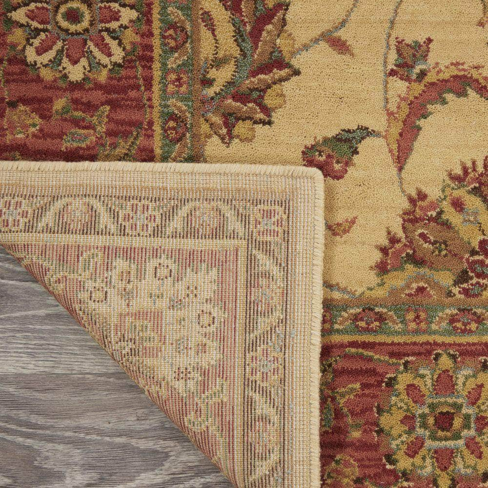 Living Treasures LI04 Ivory/Red Rugs #color_ivory/red