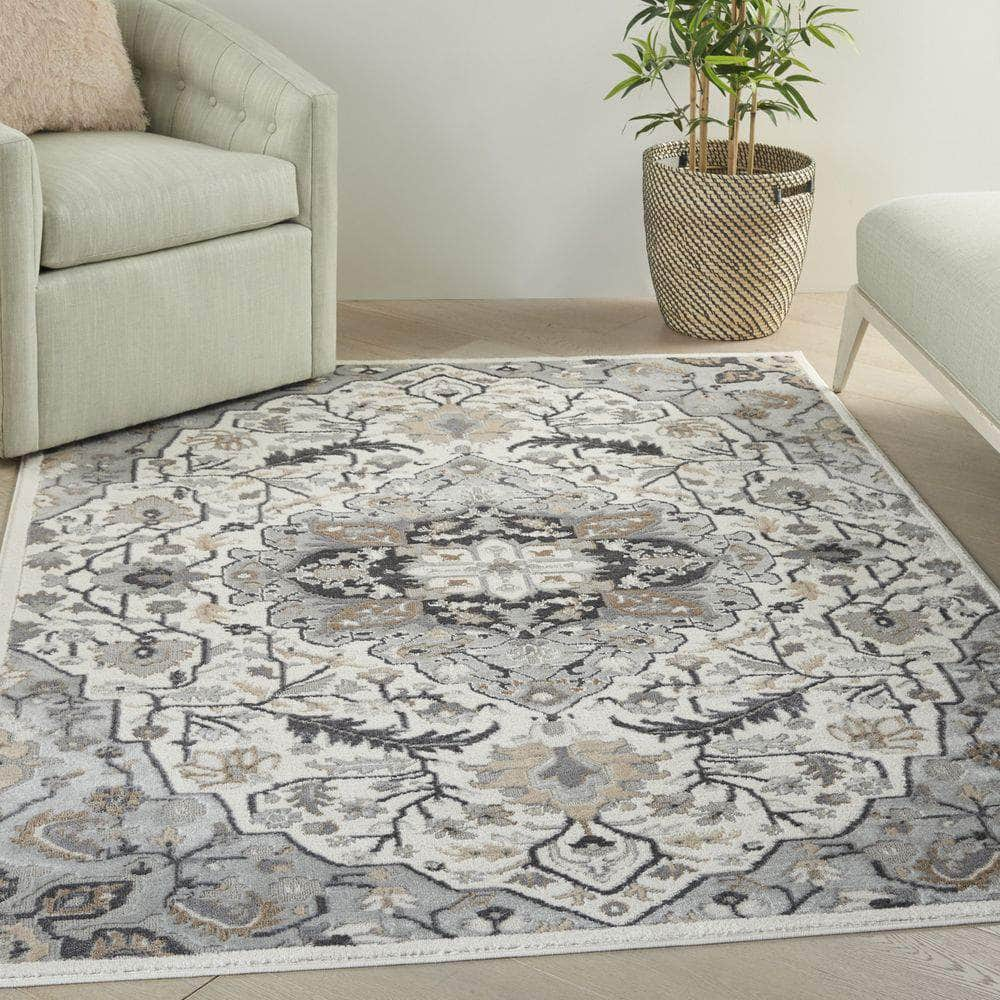 Elation ETN09 Ivory Grey Rugs #color_ivory grey