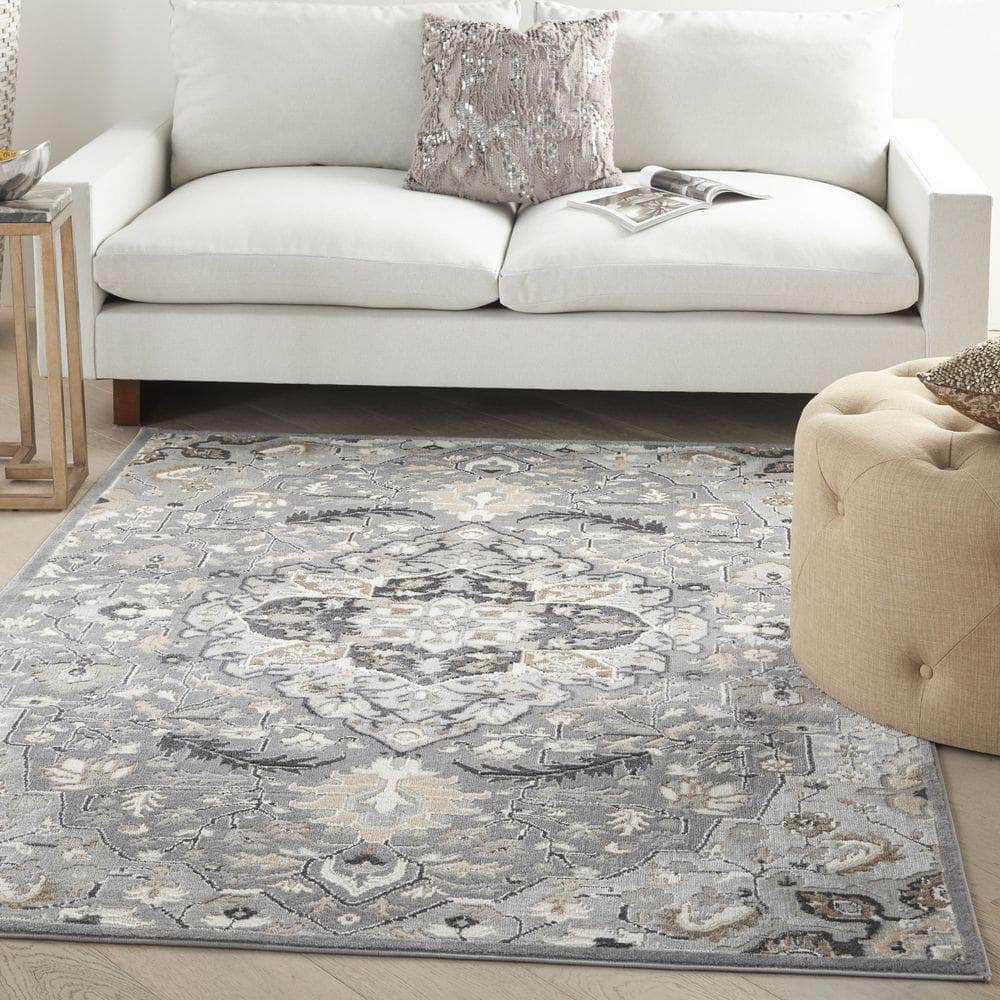 Elation ETN09 Ivory Blue Rugs #color_ivory blue