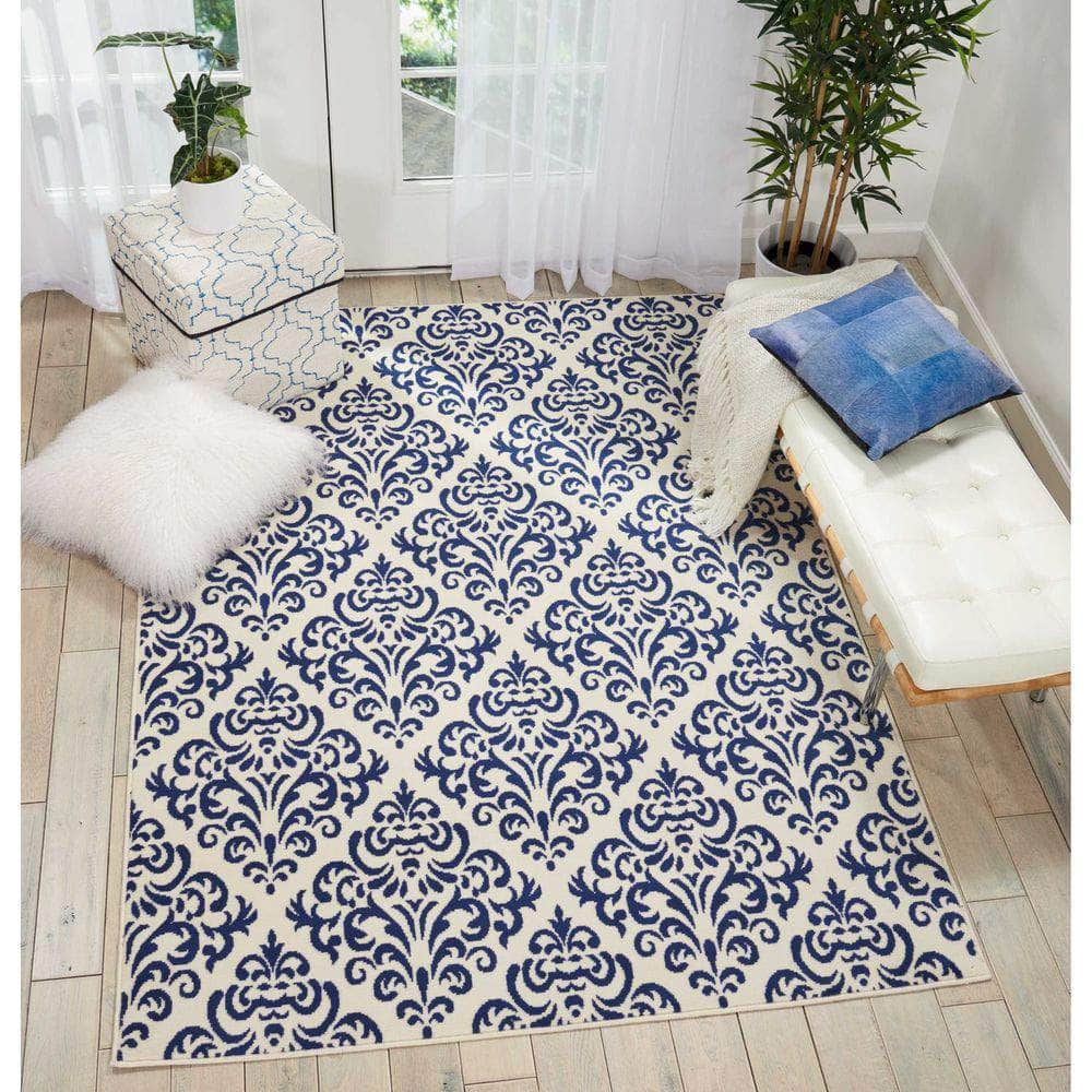 Grafix GRF06 White Blue Rugs #color_white blue