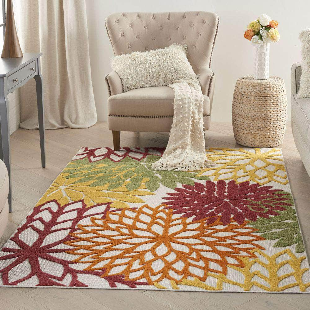 Aloha ALH05 Turquoise Multicolor Rugs #color_turquoise multicolor