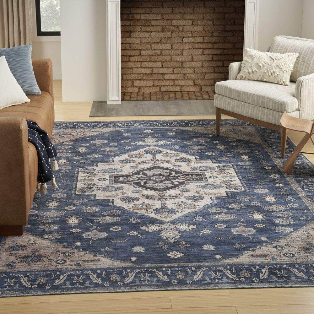 Brilliance Machine Washable WSB03 Denim Rug #color_denim