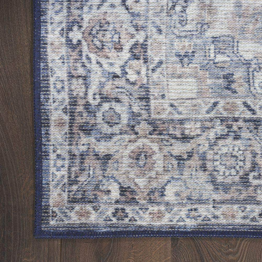 Machine Washable Series 1 SR101 Light Blue Multi Rug #color_light blue multi