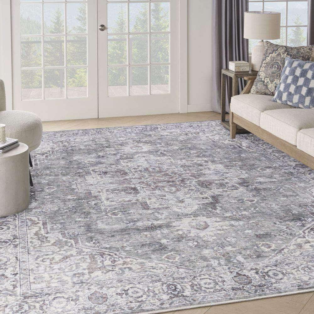 Machine Washable Series 1 SR101 Ivory Grey Rug #color_ivory grey